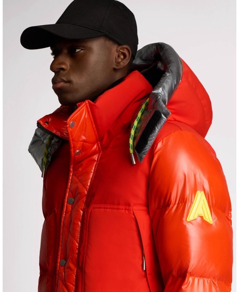 Men's Farlin Mixed Media Relaxed Fit Puffer with Removable Hood