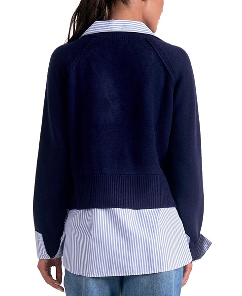 Women's Long-Sleeve Layered-Look Sweater