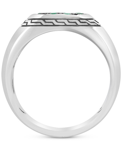 EFFY® Men's Emerald (3/4 ct. t.w.) Cluster Ring in Sterling Silver