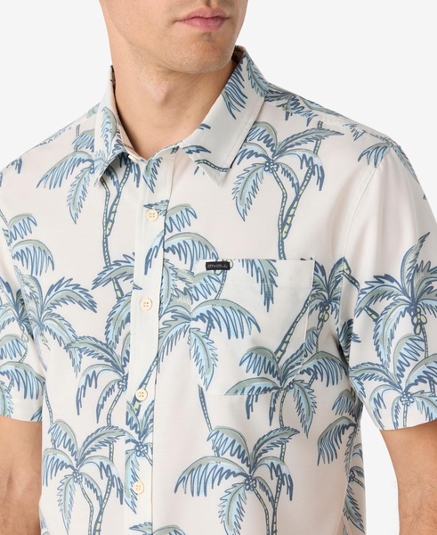 Men's Trvlr Short Sleeve Printed Button-Front Performance Shirt