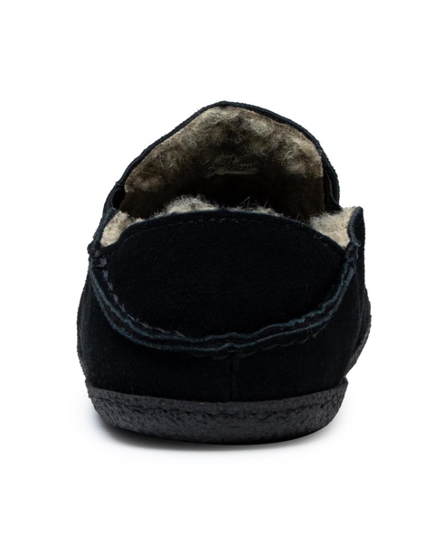 Men's Gary Genuine Suede Moccasin Slippers Sherpa Slip On Shoes