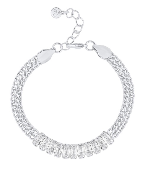 Cubic Zirconia Baguette Cut Bracelet
