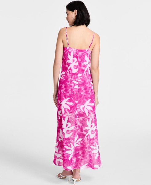 Women's Printed Sheer Overlay Maxi Dress, Exclusively at Macy's