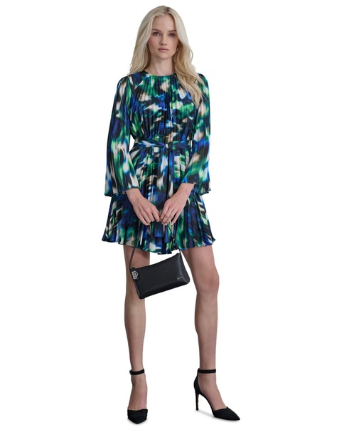 Women's Printed Pleated A-Line Dress