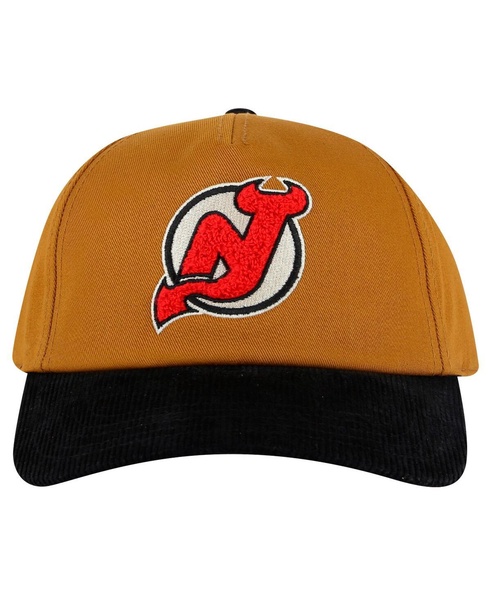 Men's Tan/Black New Jersey Devils Burnett Adjustable Hat