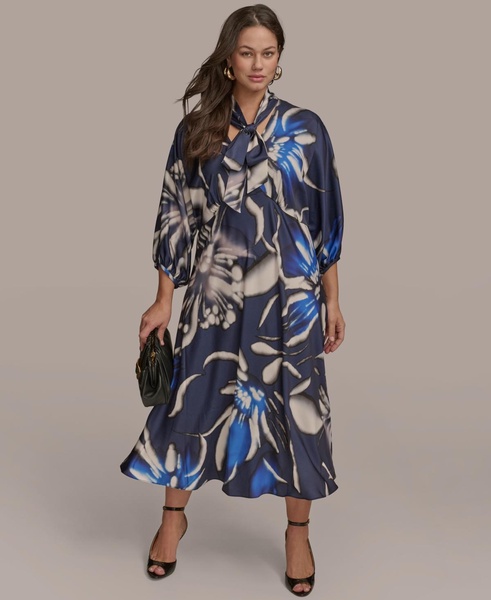 Plus Size Floral-Print A-Line Dress