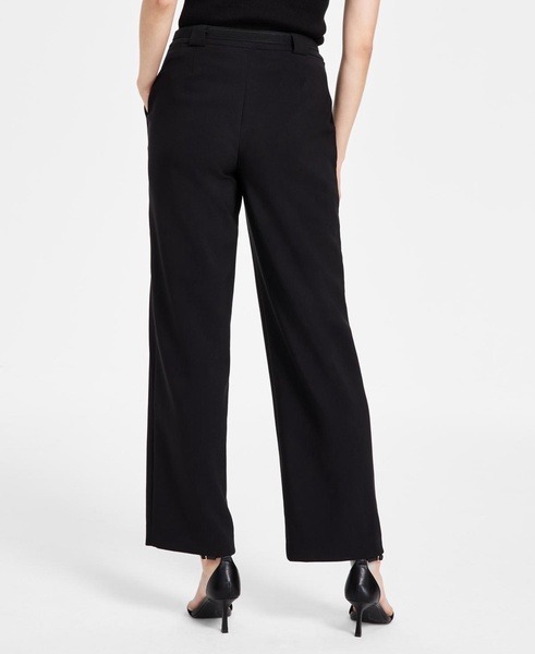 Women's Liberty Stretch Belted High-Rise Wide-Leg Pants