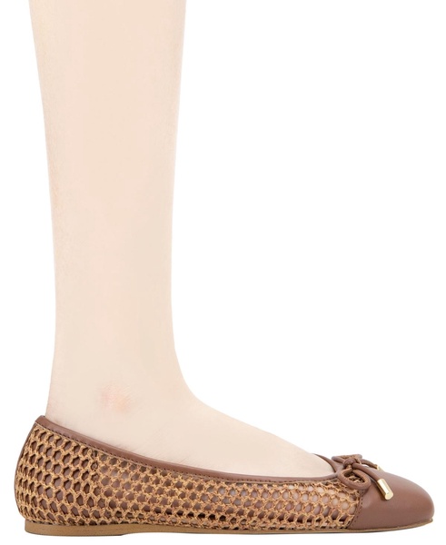 Women's Hartly Woven Raffia Square Toe Ballet Flats