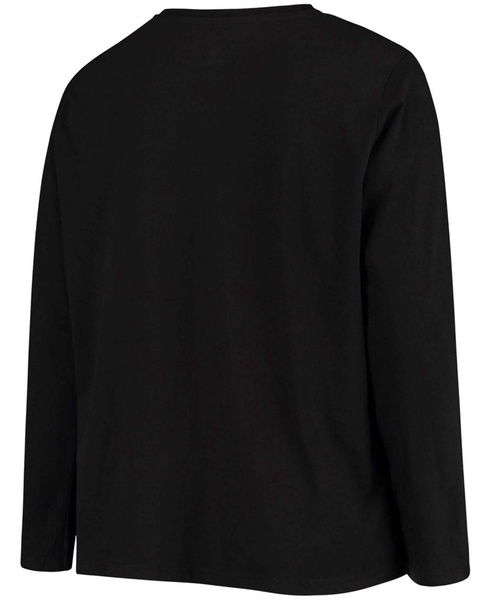 Women's Plus Size Black Las Vegas Raiders Primary Logo Long Sleeve T-shirt