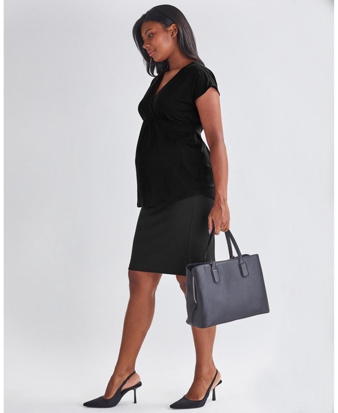Maternity Angel Straight Cut Ponte Skirt