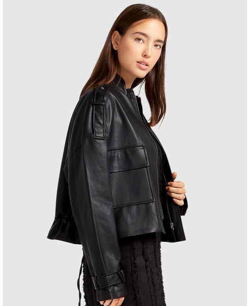 Women's Reload Draped Leather Look Jacket