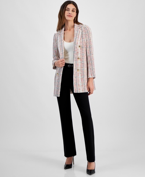 Women's Tweed Faux Double-Breasted Jacket
