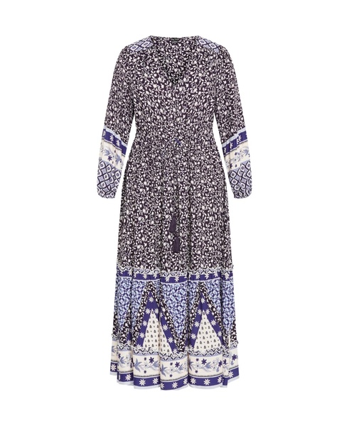 Plus Size Faith Placement Maxi Dress