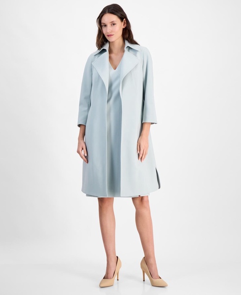 Women's Stretch Wide-Collar Open-Front Long Jacket