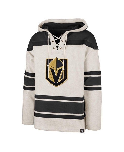 Men's Oatmeal Vegas Golden Knights Rockaway Lace-Up Pullover Hoodie