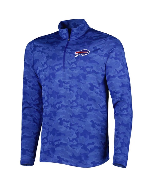 Men's Royal Buffalo Bills Brigade Quarter-Zip Sweatshirt