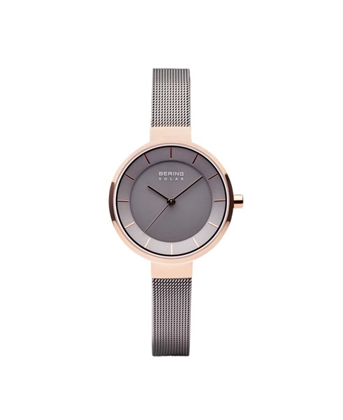 Ladies' Slim Solar Case Mesh Watch