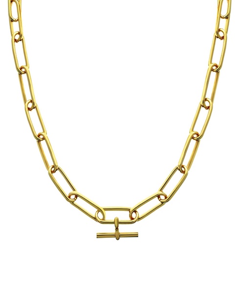 18''+ 2" extender Gold Plated or Silver Plated Oval Link Necklace