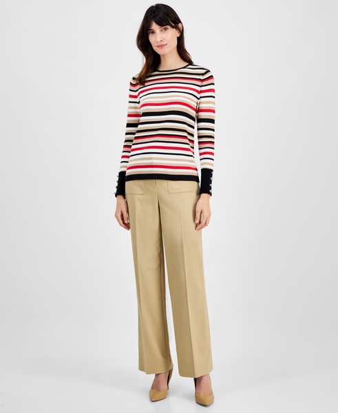 Women's Boat-Neck Striped Sweater