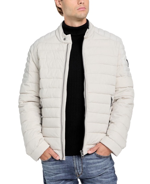 Men's Lightweight Quilted Jacket with Moto Detail