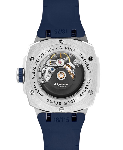 Men's Swiss Automatic Alpiner Extreme Blue Rubber Strap Watch 39mm
