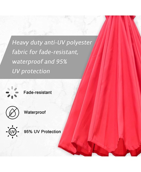 Offset Hanging Market Patio Umbrella Easy Tilt Adjustable for Backyard and Outdoor Use