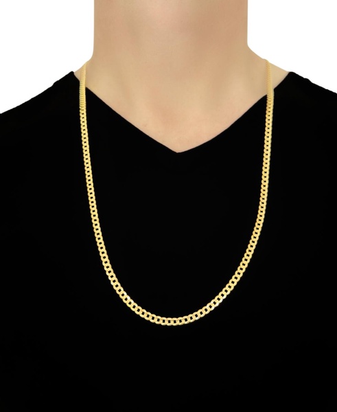 30" Open Curb Link Chain Necklace (4-5/8mm) in Solid 14k Gold