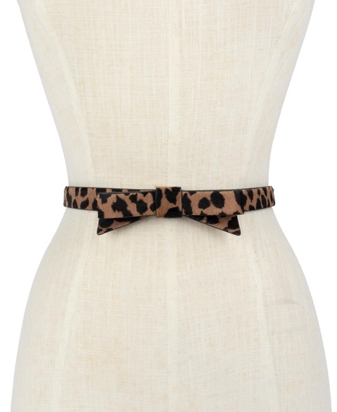 Women's Spotted Haircalf Bow Belt 