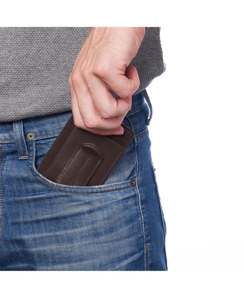 Mens RFID Safe Money Clip Minimalist Wallet ID Window Card Holder