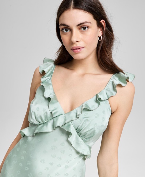 Women's Crisscross Ruffled Slip Dress, Exclusively at Macy's