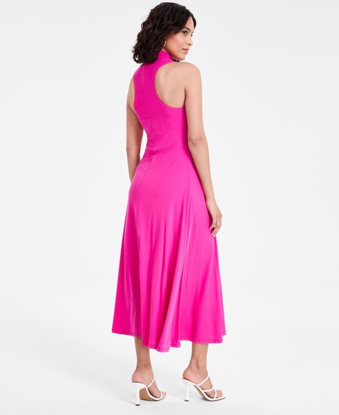 Women's Mock-Neck A-Line Sleeveless Dress, Exclusively at Macy's 