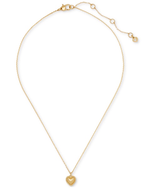Twisted Frame Heart Pendant Necklace, 16" + 3" extender