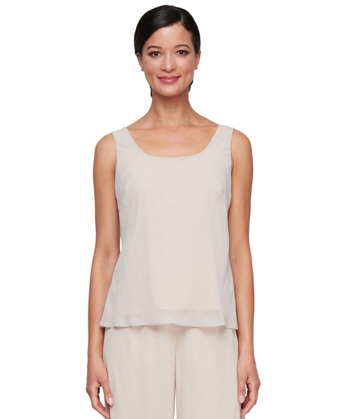 Women's Sequined 3/4-Sleeve Jacket & Chiffon Shell Set