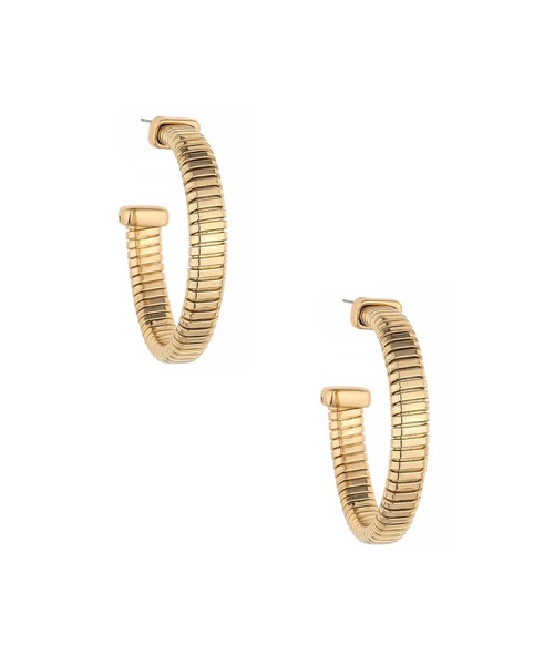 Your Essential Flex Snake Chain 18K Gold Plated Hoop Earrings