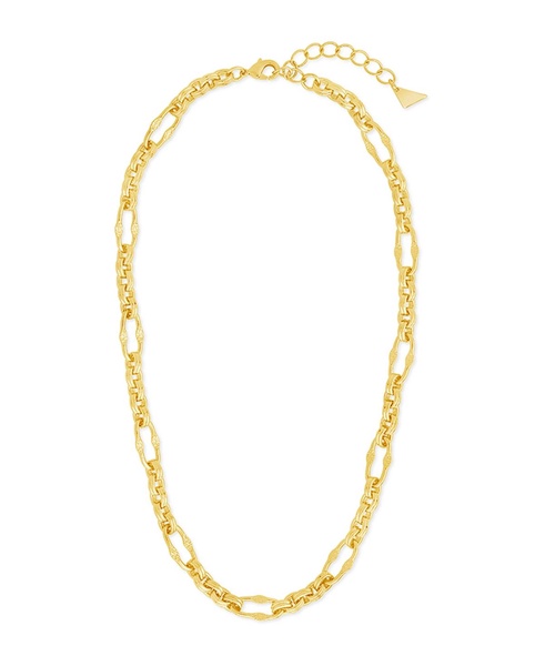 Tegan Textured Long Link Necklace
