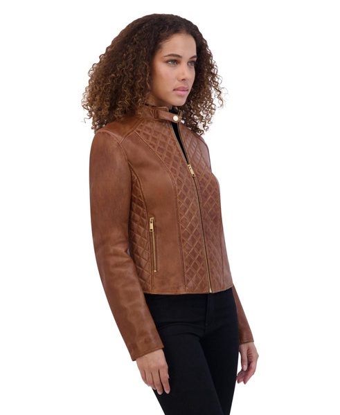 Women's Marlette quilted lamb leather scuba jacket