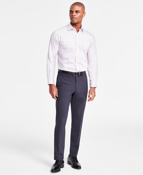 Men's Slim-Fit Dash-Print Dress Shirt, Created for Macy's