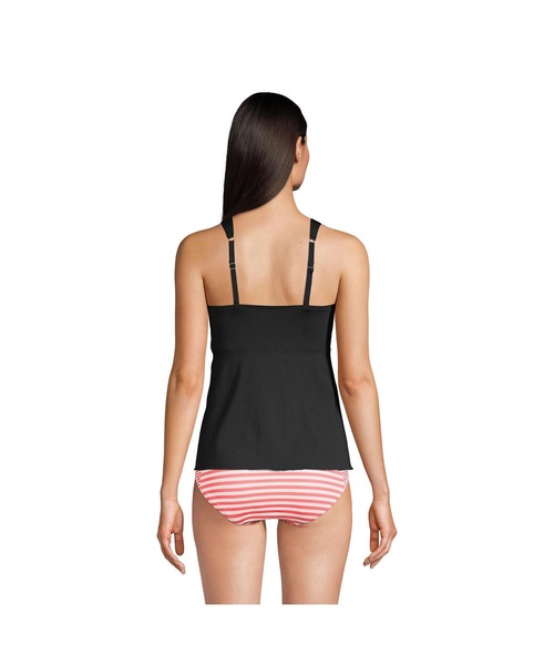 Women's Adjustable Scoop Neck Flutter Tankini Top