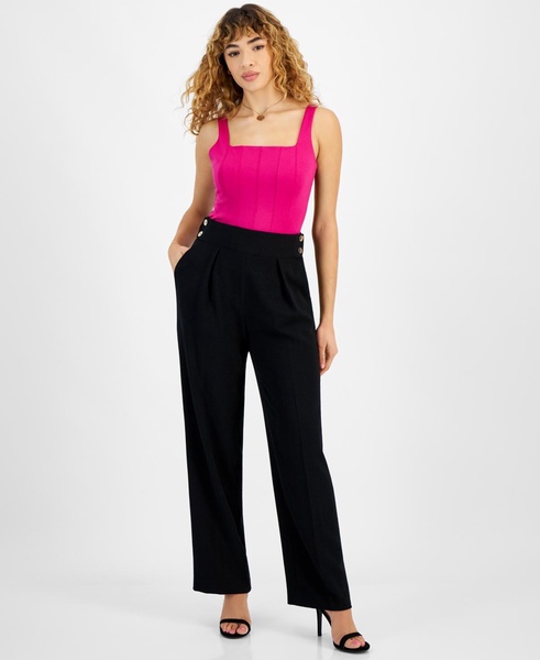 Women's Crepe Pull-On High-Rise Pants, Created for Macy's 