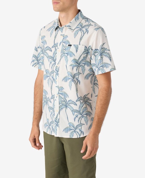 Men's Trvlr Short Sleeve Printed Button-Front Performance Shirt
