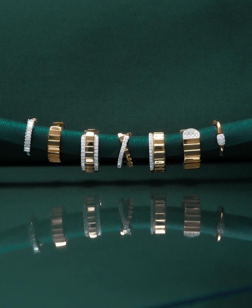 Diamond Mini Cluster Small Hoop Earrings (1/10 ct. t.w.) in Gold Vermeil, Created for Macy's