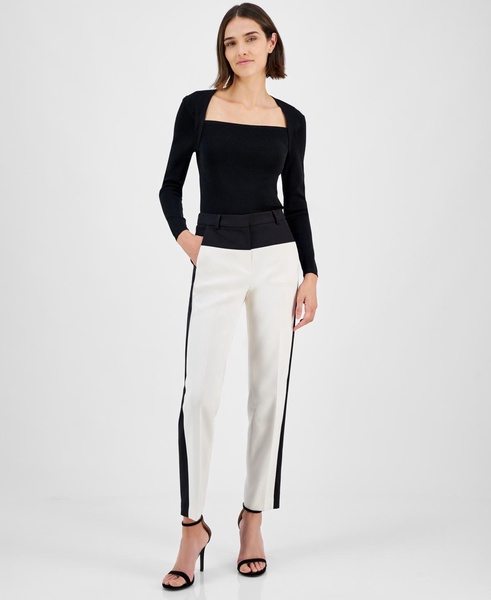 Women's Contrast-Stripe Slim-Leg Pants