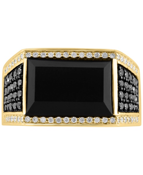 EFFY® Men's Onyx & Diamond (3/4 ct. t.w.) Ring in 14k Gold