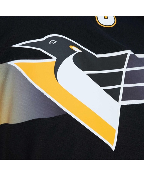 Men's Mario Lemieux Black Pittsburgh Penguins Captain's Patch 1996/97 Blue Line Player Jersey
