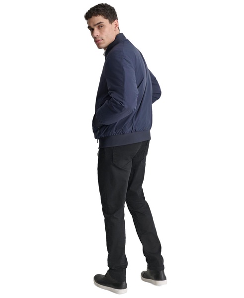 Men's Stretch Zip-Front Zip-Pocket Bomber Jacket