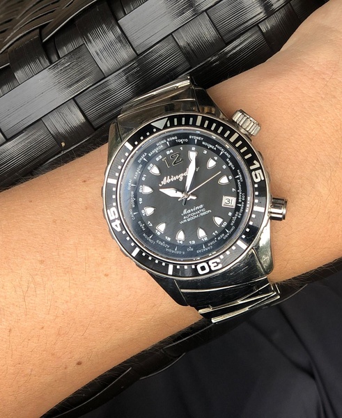 Women's Marina Diver's Multifunctional Titanium Bracelet & White Silicone Strap Watch 40mm