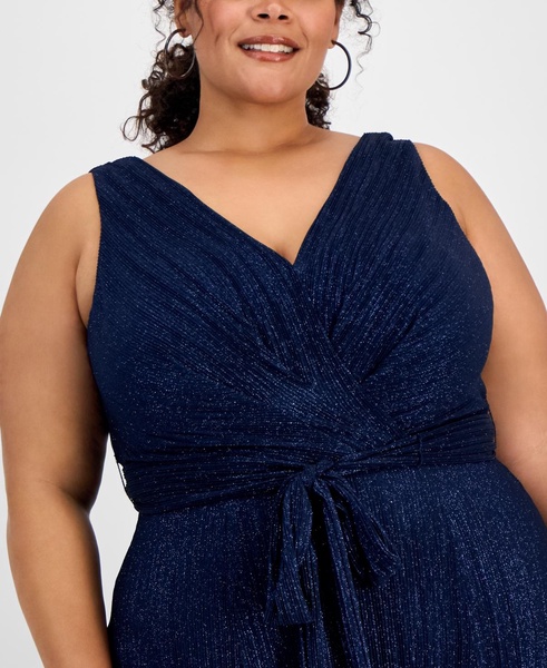 Plus Size Sleeveless V-Neck A-Line Gown