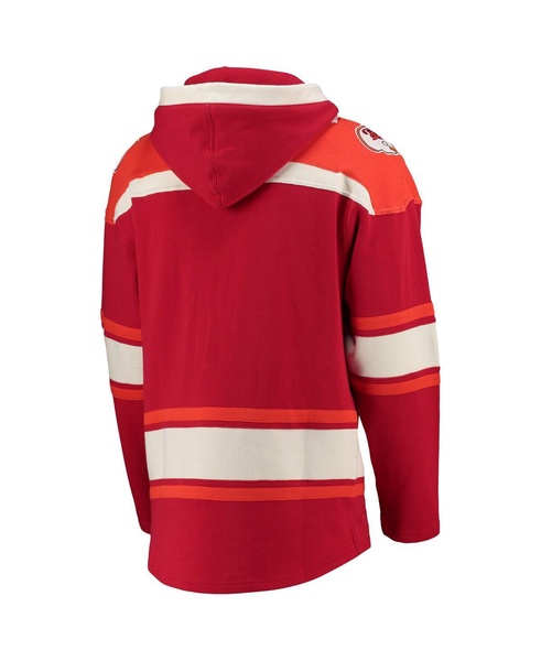 Men's Red Tampa Bay Buccaneers Throwback Lacer Pullover Hoodie