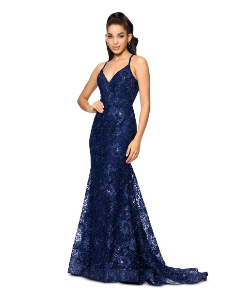 Women's Embellished Lace Sleeveless Gown