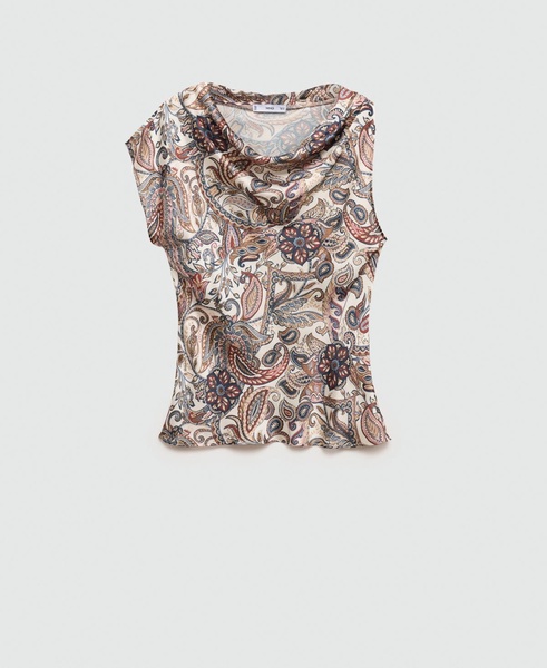 Women's Satin Print Blouse